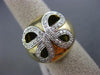 ESTATE EXTRA LARGE .45CT DIAMOND 14K YELLOW GOLD 3D BUTTERFLY INFINITY DOME RING