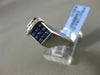 ESTATE WIDE 2.21CT DIAMOND & SAPPHIRE 18K WHITE GOLD 3D RECTANGULAR TWISTED RING