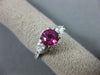 ESTATE 2.26CT DIAMOND & AAA PINK SAPPHIRE 14K WHITE GOLD CLASSIC ENGAGEMENT RING