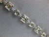 ESTATE 3.80CT ROUND & BAGUETTE DIAMOND 18KT WHITE GOLD 3D SQUARE TENNIS BRACELET