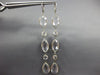 ESTATE EXTRA LARGE AAA CRYSTAL 14KT WHITE GOLD 3D MULTI SHAPE HANGING EARRINGS