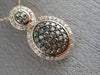 ESTATE .50CT WHITE & CHOCOLATE FANCY DIAMOND 14KT ROSE GOLD CLUSTER OVAL PENDANT
