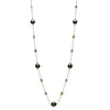 ESTATE 18.35CT MULTI GEM & TAHITIAN PEARL 14KT YELLOW GOLD BY THE YARD NECKLACE