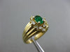 ESTATE .65CT ROUND DIAMOND & AAA EMERALD 14K YELLOW GOLD 3D OVAL ENGAGEMENT RING