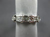 ESTATE 1.35CT ROUND & PRINCESS DIAMOND 14KT WHITE GOLD 3D ANNIVERSARY RING #1849