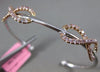 ESTATE .87CT WHITE & PINK DIAMOND 18K WHITE & ROSE GOLD INFINITY BANGLE BRACELET