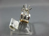 ESTATE WIDE .56CT DIAMOND 14KT 2 TONE GOLD DOUBLE ROW SEMI MOUNT ENGAGEMENT RING