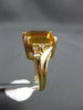ESTATE 2.66CT DIAMOND & AAA YELLOW TOPAZ 14K YELLOW GOLD 3 STONE ENGAGEMENT RING