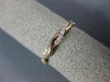 ESTATE .15CT DIAMOND 14K ROSE GOLD SWIRL INFINITY SEMI ETERNITY ANNIVERSARY RING