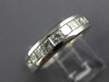 ESTATE .90CT PRINCESS CUT DIAMOND 14K WHITE GOLD CHANNEL ANNIVERSARY RING #19817