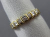 ESTATE 1.25CT ROUND & BAGUETTE DIAMOND 14KT YELLOW GOLD WEDDING ANNIVERSARY RING