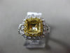 LARGE 1.22CT WHITE & FANCY YELLOW DIAMOND 18KT GOLD SEMI MOUNT ENGAGEMENT RING