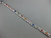 ESTATE 7.04CT DIAMOND & OMBRE RAINBOW SAPPHIRE 14K WHITE GOLD 3D X LOVE BRACELET