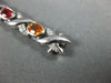 ESTATE 7.04CT DIAMOND & OMBRE RAINBOW SAPPHIRE 14K WHITE GOLD 3D X LOVE BRACELET