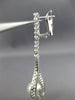 LARGE .92CT DIAMOND & SOUTH SEA PEARL 18KT WHITE GOLD TEAR DROP HANGING EARRINGS