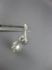 LARGE .92CT DIAMOND & SOUTH SEA PEARL 18KT WHITE GOLD TEAR DROP HANGING EARRINGS