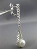 LARGE .92CT DIAMOND & SOUTH SEA PEARL 18KT WHITE GOLD TEAR DROP HANGING EARRINGS