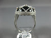 ESTATE LARGE .65CT DIAMOND & AAA ONYX 18KT WHITE GOLD ROUND FILIGREE ETOLIE RING