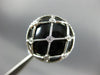 ESTATE LARGE .65CT DIAMOND & AAA ONYX 18KT WHITE GOLD ROUND FILIGREE ETOLIE RING
