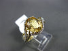ESTATE 3.09CT DIAMOND & EXTRA FACET YELLOW TOPAZ 14KT YELLOW GOLD INFINITY RING