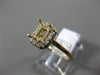 ESTATE .19CT DIAMOND 14KT YELLOW GOLD 3D OCTAGON HALO SEMI MOUNT ENGAGEMENT RING