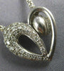 ESTATE .60CT DIAMOND 18K WHITE GOLD 3D CLASSIC ROUND HEART LOVE FLOATING PENDANT