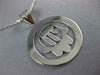 ESTATE LARGE 14KT WHITE GOLD 3D CLASSIC CHAI HAMSA FLOATING LUCKY PENDANT #1601