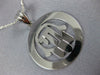 ESTATE LARGE 14KT WHITE GOLD 3D CLASSIC CHAI HAMSA FLOATING LUCKY PENDANT #1601