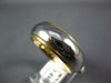 WIDE 14K WHITE & YELLOW GOLD 3D 7mm CLASSIC WEDDING ANNIVERSARY BAND RING #21806