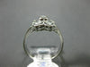 ESTATE WIDE .45CT ROUND DIAMOND 18KT WHITE GOLD CLASSIC FLOWER ANNIVERSARY RING