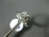 ESTATE WIDE .45CT ROUND DIAMOND 18KT WHITE GOLD CLASSIC FLOWER ANNIVERSARY RING