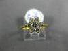 ESTATE WIDE .50CT ROUND DIAMOND 14K YELLOW GOLD CLASSIC 7 STONE FLOWER LOVE RING