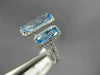 ESTATE WIDE 2.71CT DIAMOND & AAA BLUE TOPAZ 14KT WHITE GOLD 3D FUN LOVE RING