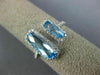 ESTATE WIDE 2.71CT DIAMOND & AAA BLUE TOPAZ 14KT WHITE GOLD 3D FUN LOVE RING