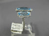 ESTATE WIDE 2.71CT DIAMOND & AAA BLUE TOPAZ 14KT WHITE GOLD 3D FUN LOVE RING