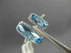 ESTATE WIDE 2.71CT DIAMOND & AAA BLUE TOPAZ 14KT WHITE GOLD 3D FUN LOVE RING
