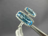 ESTATE WIDE 2.71CT DIAMOND & AAA BLUE TOPAZ 14KT WHITE GOLD 3D FUN LOVE RING
