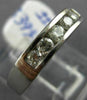 ESTATE WIDE .45CT ROUND CUT DIAMOND 18KT WHITE GOLD 3D CHANNEL ANNIVERSARY RING