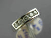 ESTATE WIDE .45CT ROUND CUT DIAMOND 18KT WHITE GOLD 3D CHANNEL ANNIVERSARY RING