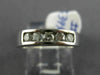 ESTATE WIDE .45CT ROUND CUT DIAMOND 18KT WHITE GOLD 3D CHANNEL ANNIVERSARY RING