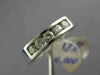 ESTATE WIDE .45CT ROUND CUT DIAMOND 18KT WHITE GOLD 3D CHANNEL ANNIVERSARY RING