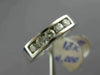 ESTATE WIDE .45CT ROUND CUT DIAMOND 18KT WHITE GOLD 3D CHANNEL ANNIVERSARY RING