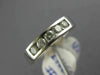 ESTATE WIDE .45CT ROUND CUT DIAMOND 18KT WHITE GOLD 3D CHANNEL ANNIVERSARY RING
