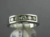 ESTATE WIDE .45CT ROUND CUT DIAMOND 18KT WHITE GOLD 3D CHANNEL ANNIVERSARY RING