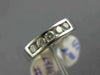 ESTATE WIDE .45CT ROUND CUT DIAMOND 18KT WHITE GOLD 3D CHANNEL ANNIVERSARY RING