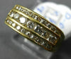 ESTATE WIDE .50CT ROUND CUT DIAMOND 18KT YELLOW GOLD 3D CHANNEL ANNIVERSARY RING