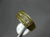 ESTATE WIDE .50CT ROUND CUT DIAMOND 18KT YELLOW GOLD 3D CHANNEL ANNIVERSARY RING