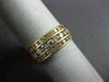 ESTATE WIDE .50CT ROUND CUT DIAMOND 18KT YELLOW GOLD 3D CHANNEL ANNIVERSARY RING