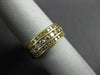 ESTATE WIDE .50CT ROUND CUT DIAMOND 18KT YELLOW GOLD 3D CHANNEL ANNIVERSARY RING