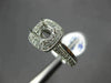 ESTATE WIDE .42CT DIAMOND 14KT WHITE GOLD MILGRAIN SEMI MOUNT ENGAGEMENT RING